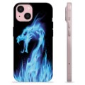 iPhone 15 TPU-deksel - Blå Flamme Drage