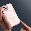iPhone 15 Tech-Protect Magmat Deksel - MagSafe-kompatibel - Rosa / Klar