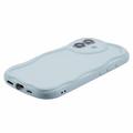 iPhone 16 Candy Color Wavy TPU-deksel - babyblå