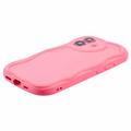 iPhone 16 Candy Color Wavy TPU-deksel - Varm Rosa