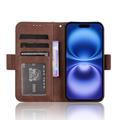 iPhone 16 Kortholder Lommebokveske - brun