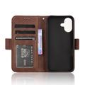 iPhone 16 Kortholder Lommebokveske - brun