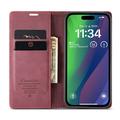 iPhone 16 Caseme 013 Series Lommebok-deksel - Vinrød