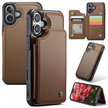 iPhone 16 Caseme C22-etui RFID-kortlommebok - brun
