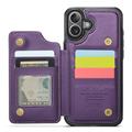 iPhone 16 Caseme C22-etui RFID-kortlommebok - lilla
