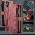 iPhone 16 Caseme C30 Multifunksjonell Lommebok-deksel - Rød