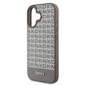 iPhone 16 DKNY Repeat Pattern Bottom Stripe Deksel - MagSafe-kompatibel - Brun