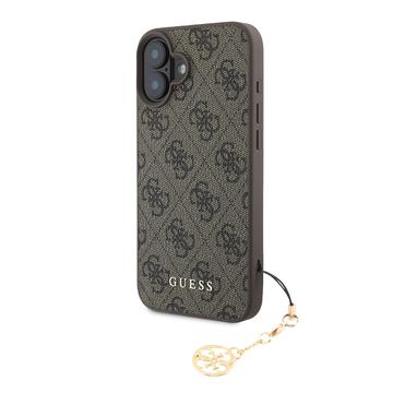 iPhone 16 Guess 4G Charms Collection Hybrid-deksel - Brun