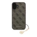 iPhone 16 Guess 4G Charms Collection Hybrid-deksel - Brun