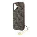 iPhone 16 Guess 4G Charms Collection Hybrid-deksel - Brun
