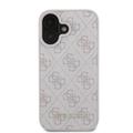 iPhone 16 Guess 4G Metal Gold Logo Hybrid-deksel - Rosa