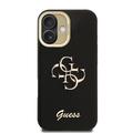 iPhone 16 Guess Grained 4G Logo Stativkameraramme-deksel - Svart