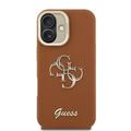 iPhone 16 Guess Grained 4G Logo Stativkameraramme-deksel
