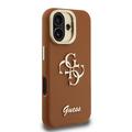 iPhone 16 Guess Grained 4G Logo Stativkameraramme-deksel