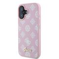 iPhone 16 Guess Peony Script-deksel - MagSafe-kompatibel - Rosa