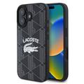 iPhone 16 Lacoste Blend Monogram-deksel - MagSafe-kompatibelt - Svart