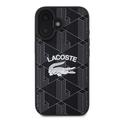 iPhone 16 Lacoste Blend Monogram-deksel - MagSafe-kompatibelt - Svart