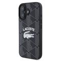iPhone 16 Lacoste Blend Monogram-deksel - MagSafe-kompatibelt - Svart