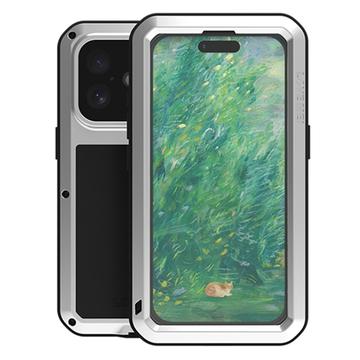 iPhone 16 Love Mei Powerful Hybrid-deksel - Sølv