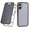 iPhone 16 Magnetisk Deksel med Herdet Glass - Privacy