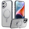 iPhone 16 Hybriddeksel med Magnetisk Stativ - grå