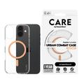 iPhone 16 PanzerGlass Care Transparent Urban Combat Deksel - MagSafe-kompatibel - Ferskenfarget