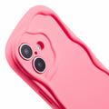 iPhone 16 Plus Candy Color Wavy TPU-deksel - Varm Rosa