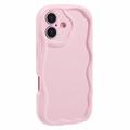 iPhone 16 Plus Candy Color Wavy TPU-deksel - Rosa