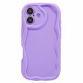 iPhone 16 Plus Candy Color Wavy TPU-deksel - Lilla