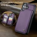 iPhone 16 Plus Caseme C22-etui RFID-kortlommebok - lilla