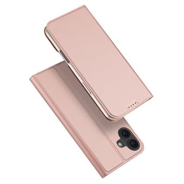 iPhone 16 Plus Dux Ducis Skin Pro Flip-deksel - Rosa
