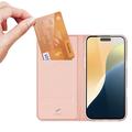 iPhone 16 Plus Dux Ducis Skin Pro Flip-deksel - Rosa