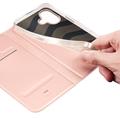 iPhone 16 Plus Dux Ducis Skin Pro Flip-deksel - Rosa