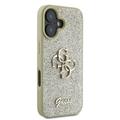 iPhone 16 Plus Guess Fixed Glitter 4G Metal Logo Deksel - Guld