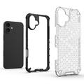 iPhone 16 Plus Honeycomb Armored Hybrid-deksel - Svart