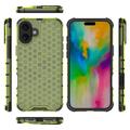 iPhone 16 Plus Honeycomb Armored Hybrid-deksel - Grønn