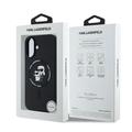 iPhone 16 Plus Karl Lagerfeld Karl and Choupette MagSafe-deksel i flytende silikon - Svart