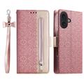 iPhone 16 Plus Lace Pattern Lommebok-deksel
