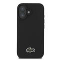 iPhone 16 Plus Lacoste Iconic Petit Pique Woven Logo-deksel - MagSafe-kompatibel - Svart