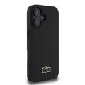 iPhone 16 Plus Lacoste Iconic Petit Pique Woven Logo-deksel - MagSafe-kompatibel - Svart