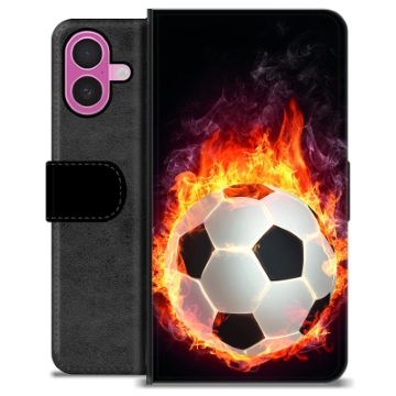 iPhone 16 Plus Premium Lommebok-deksel - Fotballflamme