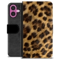 iPhone 16 Plus Premium Lommebok-deksel - Leopard