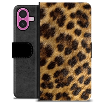 iPhone 16 Plus Premium Lommebok-deksel - Leopard