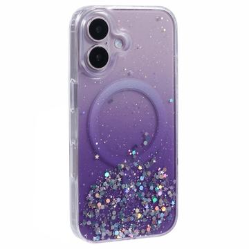 iPhone 16 Plus Sparkle Glow MagSafe-deksel - Lilla