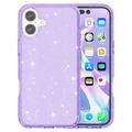 iPhone 16 Plus Stylish Glitter Series Hybrid-deksel - Lilla