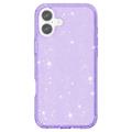 iPhone 16 Plus Stylish Glitter Series Hybrid-deksel - Lilla
