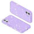 iPhone 16 Plus Stylish Glitter Series Hybrid-deksel - Lilla