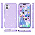 iPhone 16 Plus Stylish Glitter Series Hybrid-deksel - Lilla