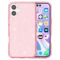 iPhone 16 Plus Stylish Glitter Series Hybrid-deksel - Rosa