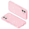 iPhone 16 Plus Stylish Glitter Series Hybrid-deksel - Rosa